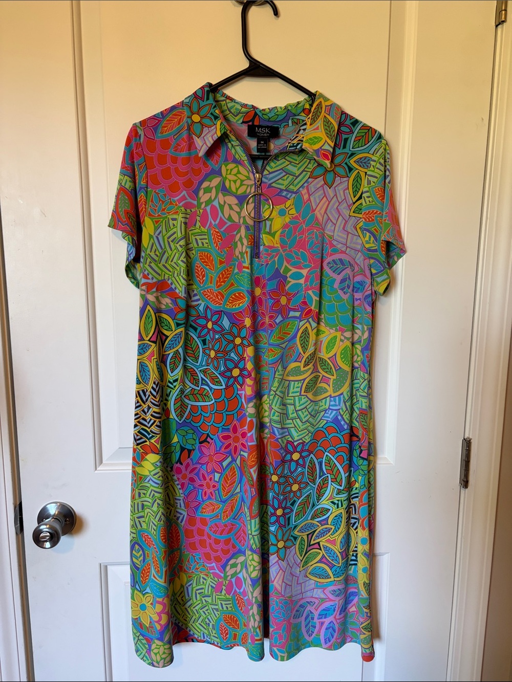 MSK Multicolor Dress with front zipper